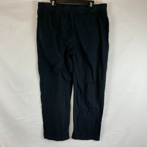 Tommy Bahama Lounge Pants XL Black Drawstring Waist Pockets Wide Leg - Picture 6 of 10